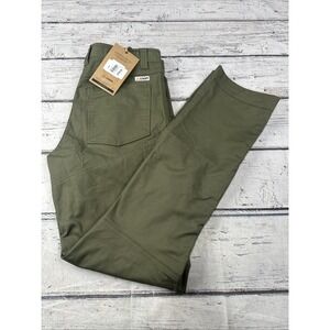 Livsn Pants Mens 34x34 Long Olive Green Flex Canvas V2 Organic Cotton Hiking NWT